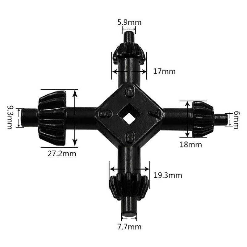 4 In 1 Multi-function Universal Chuck Key Drill Drilling Holder Spanner Ratchet Socket Ring Combination Grip Star Wrench