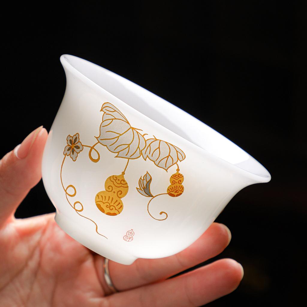 High-end ice seed jade porcelain tea set, gifts for customers, business companies, high-end gifts