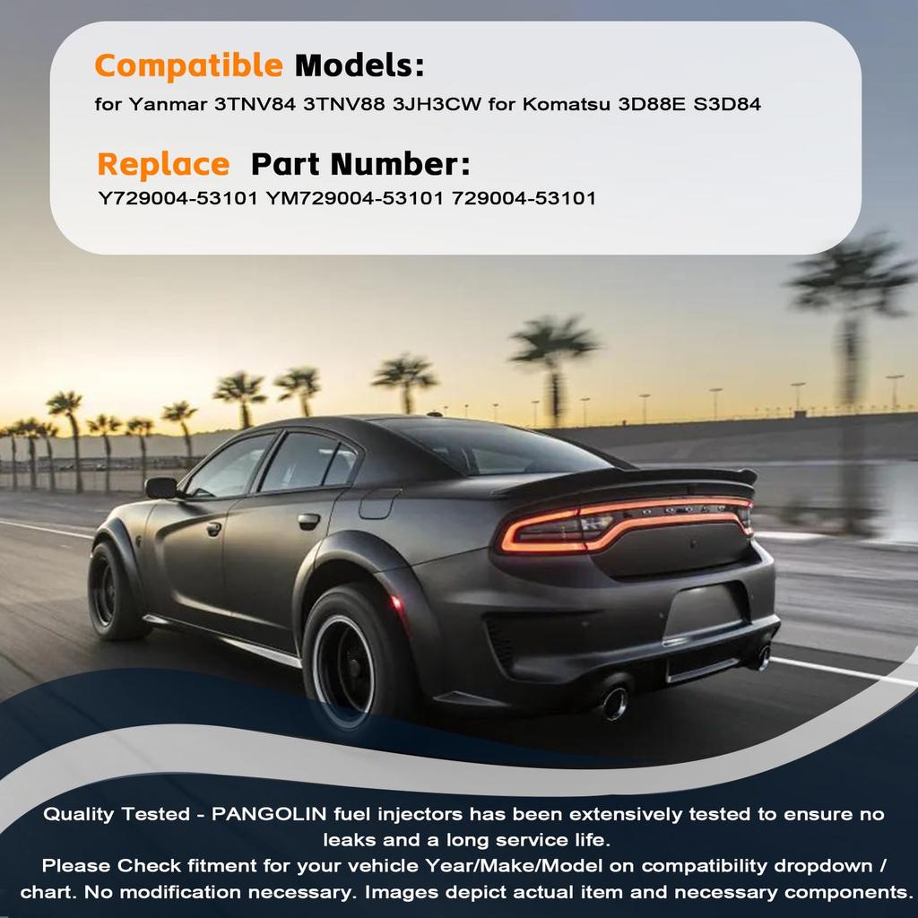 PANGOLIN 729004-53101 Fuel Injector 3pcs for Yanmar 3TNV84 3TNV88 3JH3CW Komatsu 3D88E S3D84 Aftermarket Parts