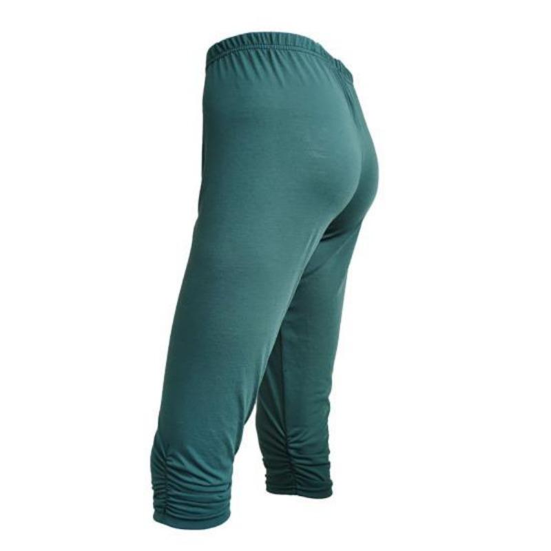 High Waist Solid Color Mid-Calf Stretchy Women Leggings Cropped Pants Bottoms for Running