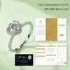 Heart Ring S925 Sterling Silver 1 Carat Moissanite Wedding Ring Mozzarella Ring