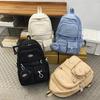 Simple Large Capacity School Backpack for Teen Girls Boys, Casual Travel Sports Backpack with Detachable Small Coin Pouch