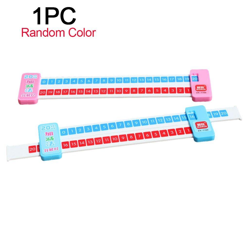 Plastic Math Decomposition Ruler Within 20 Random Color Subtraction Ruler Teaching Demonstration Portable Addition Ruler