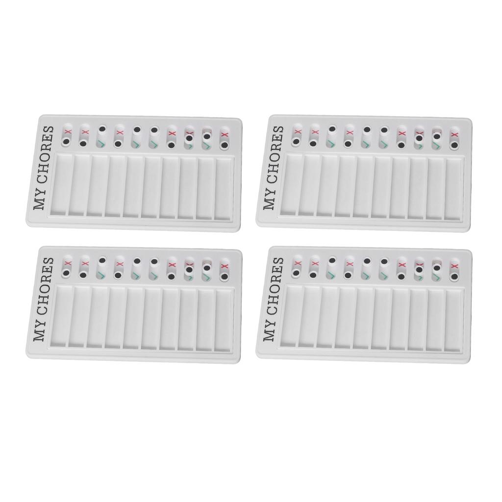 4pcs Checklist Board DIY Production Recyclable Portable Chore Checklist Detachable Chore Chart for