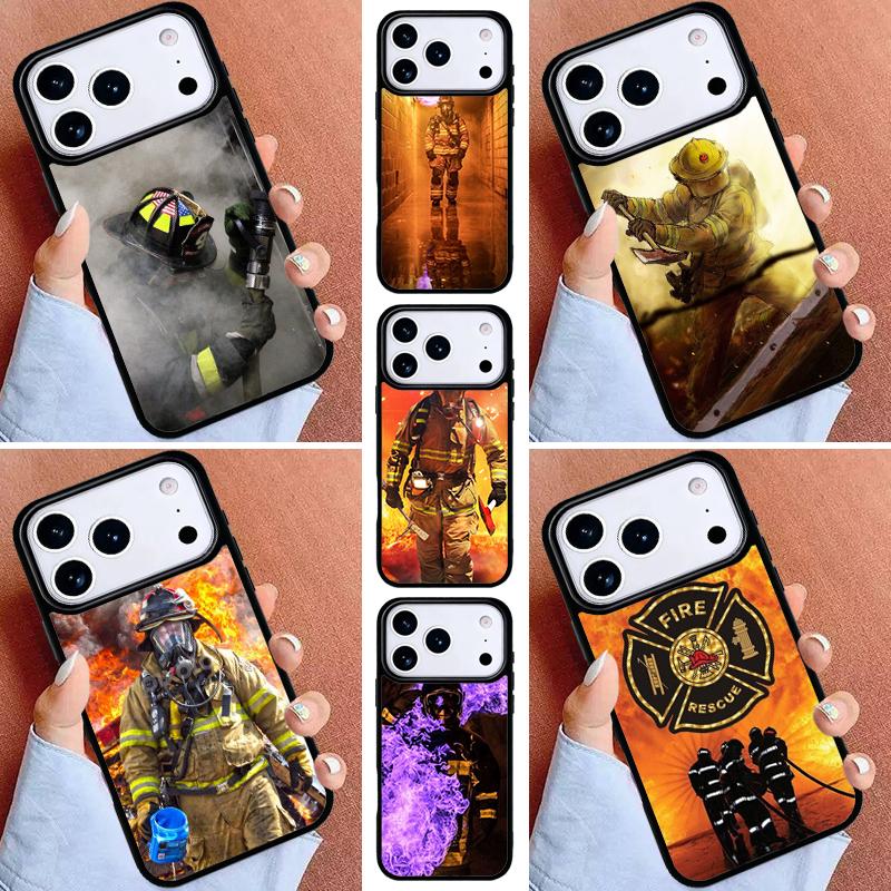 Fire Fighter Hero Phone Case for iPhone 16e 15 14 13 12 17 Pro Max Plus Air 17pro Cover Coque