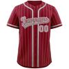 Men's and Women's Fashion Baseball Jerseys, Hip-hop Sports Buttons, Cardigan, Striped Letter Print Short-sleeved Top