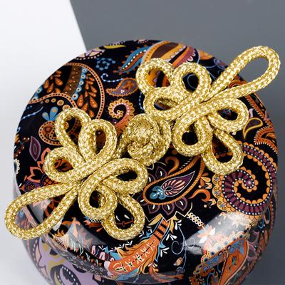 Gold Wire Chinese Cheongsam Button Dragonfly Knot Fastener Closures