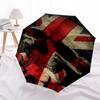 1pc AC DC Skull Automatic Open, Windproof, Compact Travel Umbrella, Gift for Birthday, Christmas, Business 93098