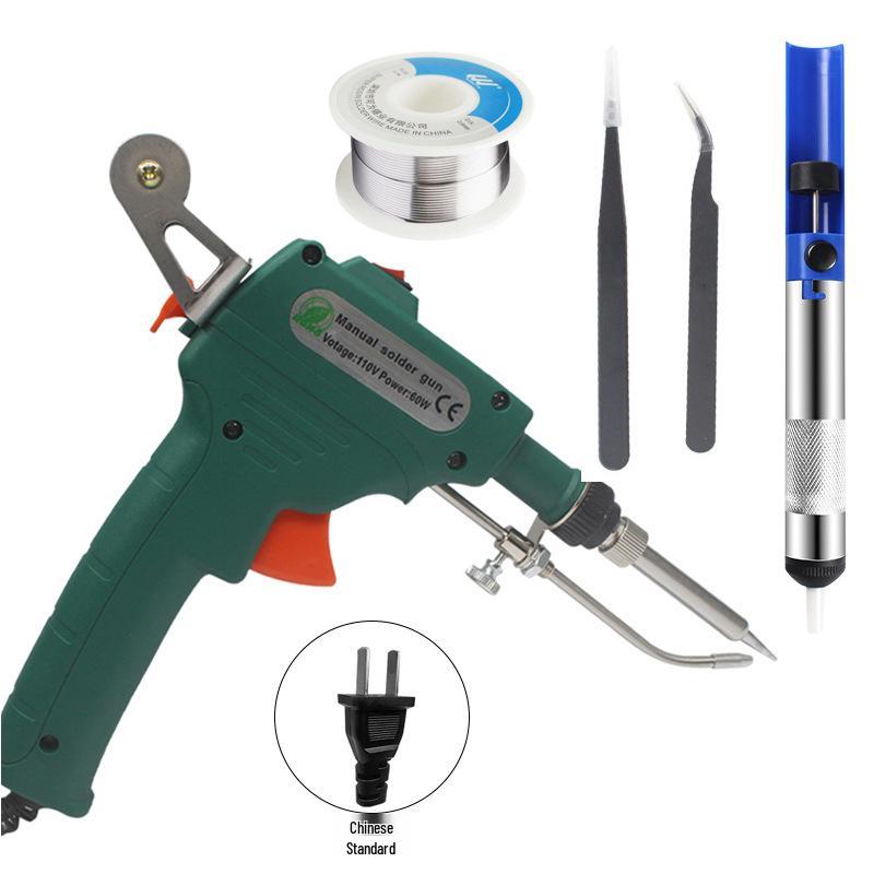 Grenzüberschreitendes Handheld-Elektrolötkolben-Set mit interner und externer Heizung, manueller Lötzinnzufuhr, 60W/80W.