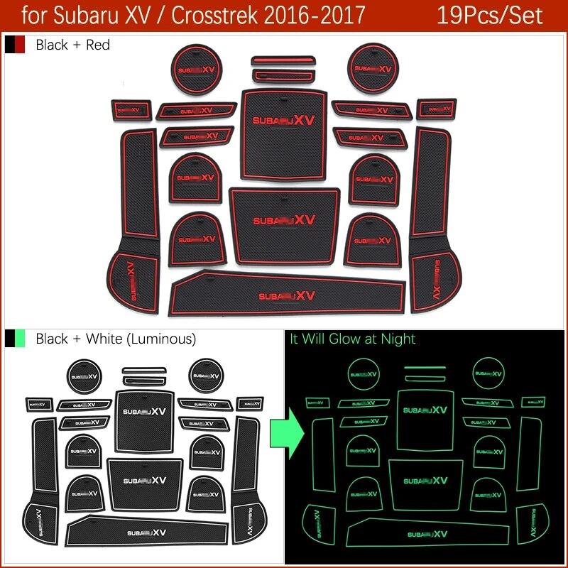 Anti-Rutsch-Gate Slot Mat Gummi Cup Coaster für Subaru XV 2016 2017 Facelift Crosstrek WRX STI Zubehör Aufkleber Auto Styling