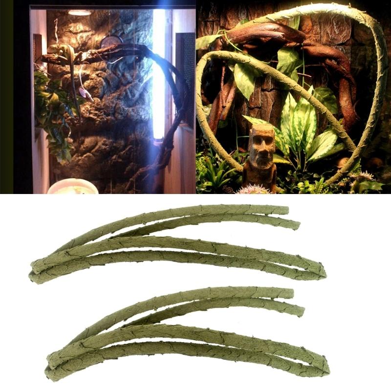 Geckos Climbing Vine PU Small Pet Easy to Bend Branch Geckos Climbing Vine Fish Tank Landscape Branch for Lizards