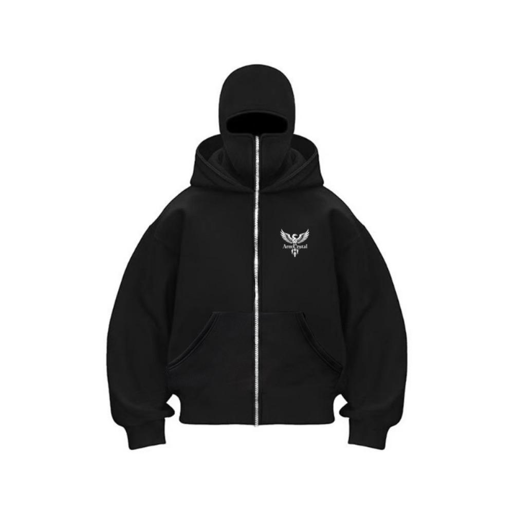 Men's Double-Layer Hoodie Plus Size Unisex Couple's Zipper Sweatshirt Fashion Printed Sweatshirt