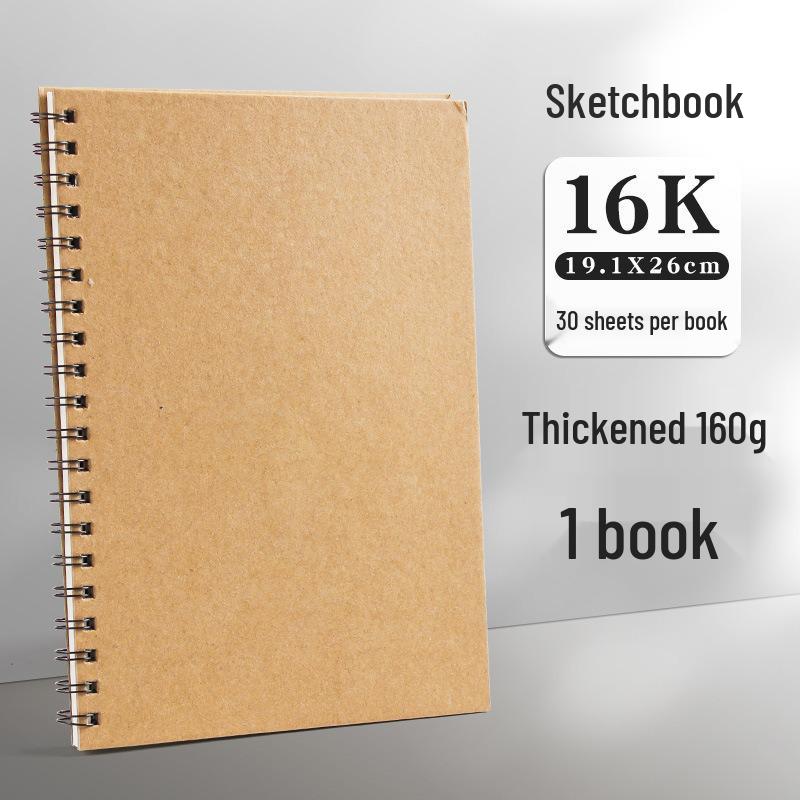 Coil-Bound Hardcover Sketchbook – Multiple Sizes: A3, A4, A5, 4K, 8K, 16K, 32K for Art and Drawing