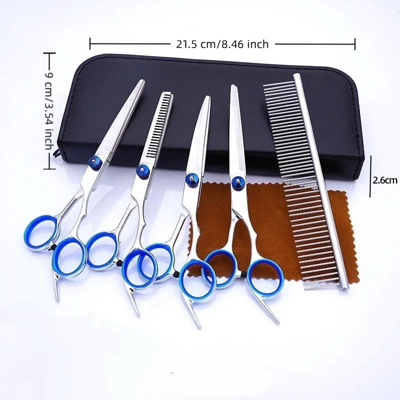 Professional Hairdressing Scissors Stainless Steel Cutting Thinning Barber Shear For Home Salon Use Pet Grooming Trimming