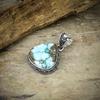 Tibetan Turquoise Gemstone 925 Sterling Silver Jewelry Pendant 1.89" M-34