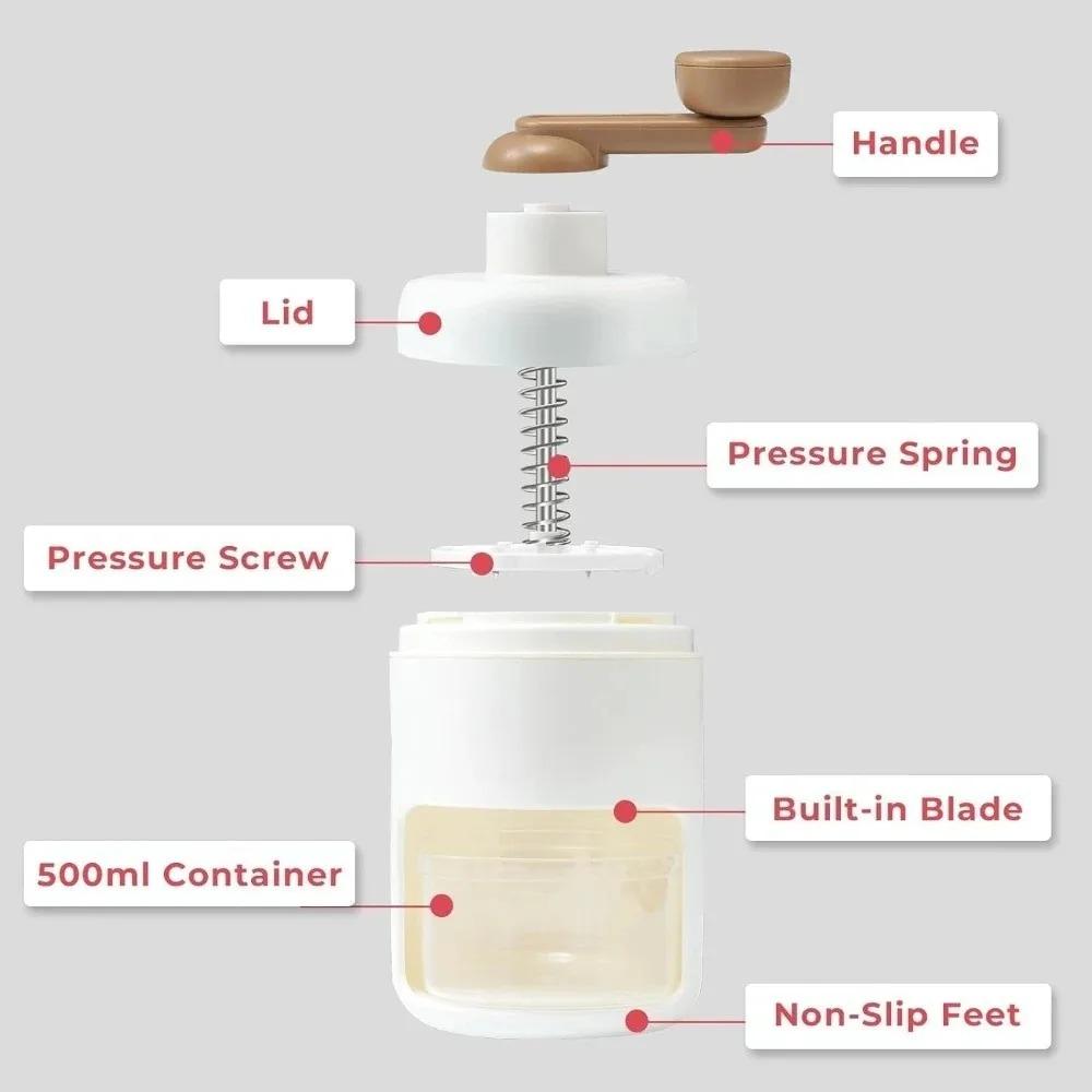 Shaved Ice Machine Snow Cone Machine Manual Portable Ice Crusher and Shaved Ice Machine BPA Free for Home Kitchen and Picnic