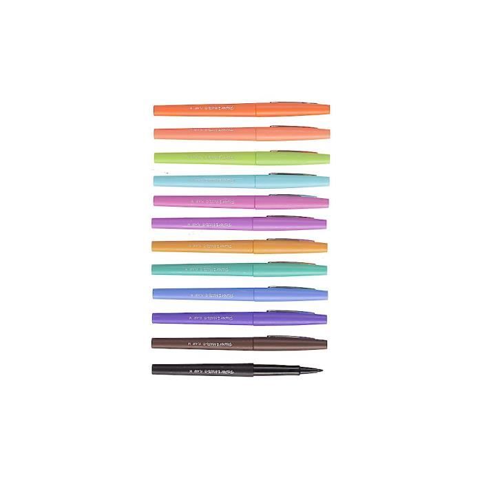 Paper Mate Flair Candy pop - 12 feutres - Assortiment de couleurs - pointe moyenne 0.7mm - sous blister