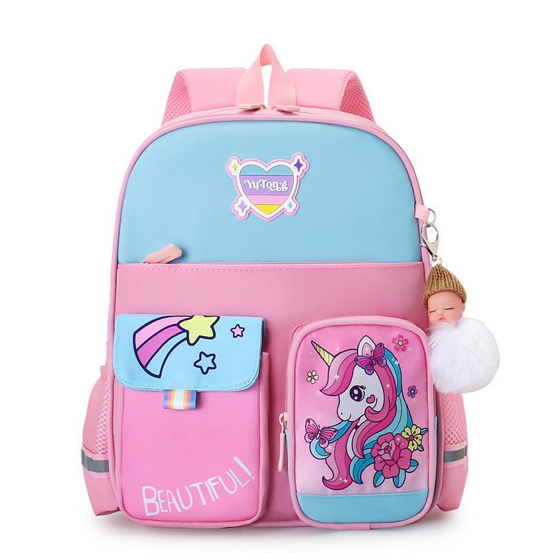 Adorable Cartoon Kindergarten Backpack Trendy Lightweight Breathable Boys Girls School Bag