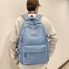 Backpack Female Junior Senior High School Student Schoolbag Solid Color Large Capacity Backpack