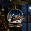 Festive Party Hanging Ornaments Christmas Crystal Ball Style Pendant with Rope, 2D Flat Acrylic Holiday Decorations Ornament for Tree Decoration