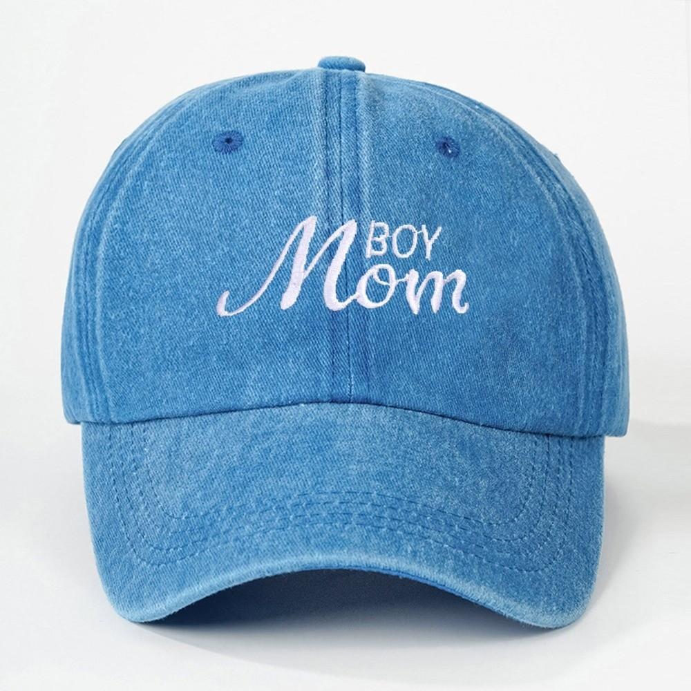 Washed Cotton Boy Mom Embroidery Caps Vintage Baseball Cap Fashion Sport Visors Cap Gifts
