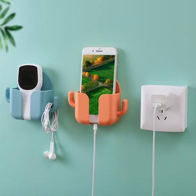Remote Control Holder Wall Mounted Self-adhesive ABS Drill Free Easy To Install Mobile Phone Charging Holder for Home