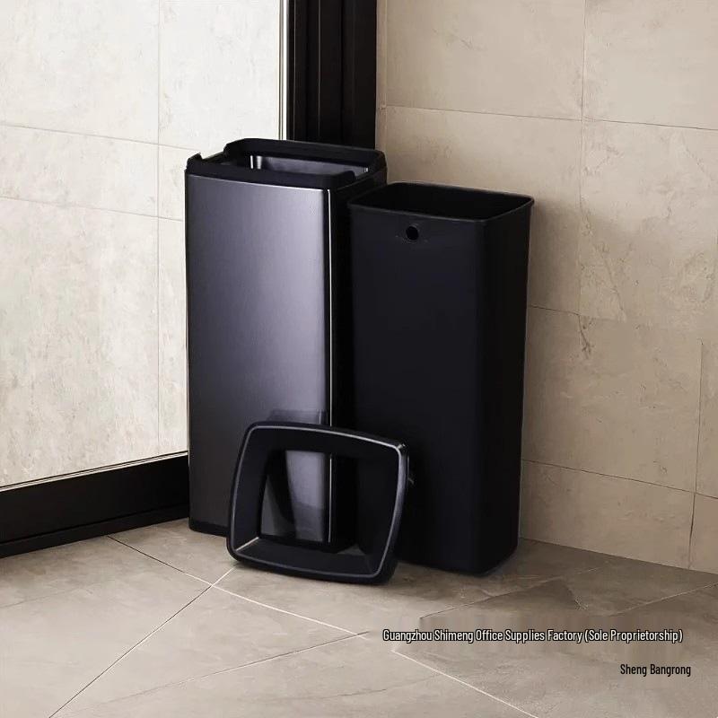 Stainless Steel Foot-Operated Bathroom Trash Can