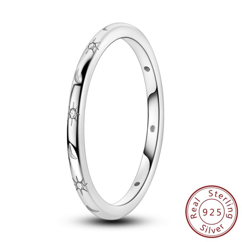 

New In copper Stackable Rings Ideal For Women Authentic Star Shape Moon Rings Engagement Wedding Luxury Jewellery 7