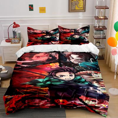 Anime Characters Bedding Set Bedding Set (1 Duvet Cover, 2 Pillowcases, Duvet Not Included)