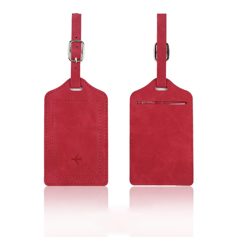 Leather Luggage Tag Travel Suitcase Name Address ID Baggage Label Address Holder Portable Boarding Tags Travel Accessories