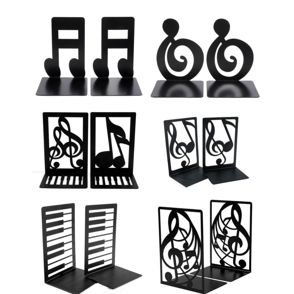 1 Pair L-Shape Piano Key Bookend Artistic Music Score Book Holder Book Enthusiasts
