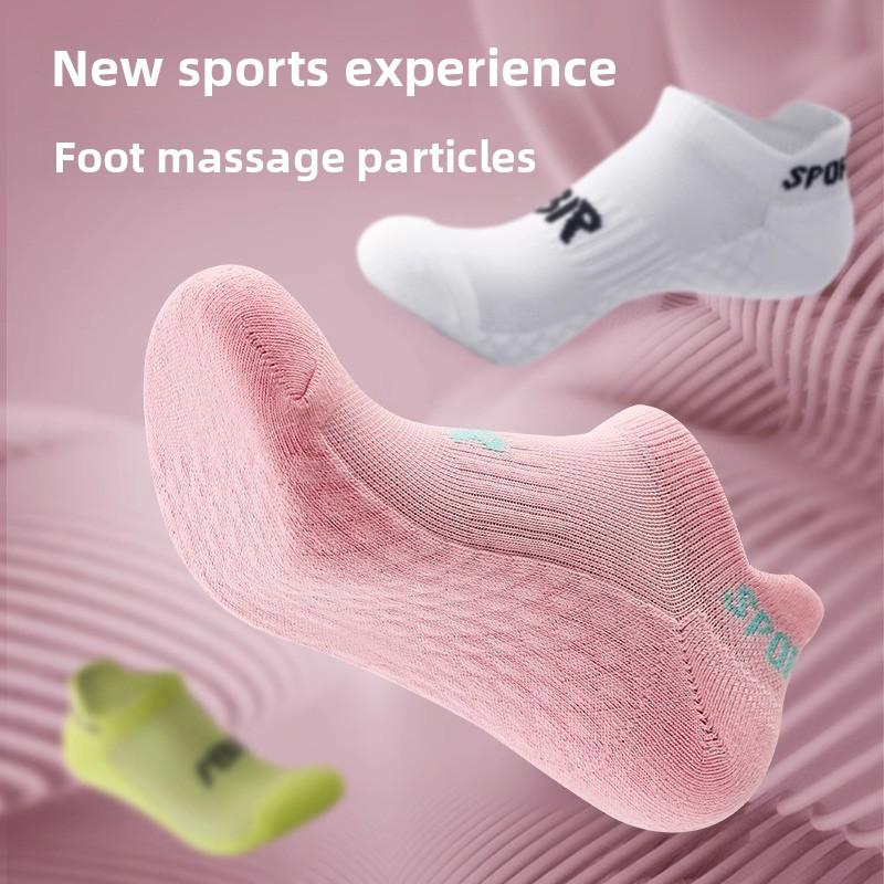 5 Pairs of Women's Cotton Thick Washcloth Bottom Marathon Running Professional Sports Socks