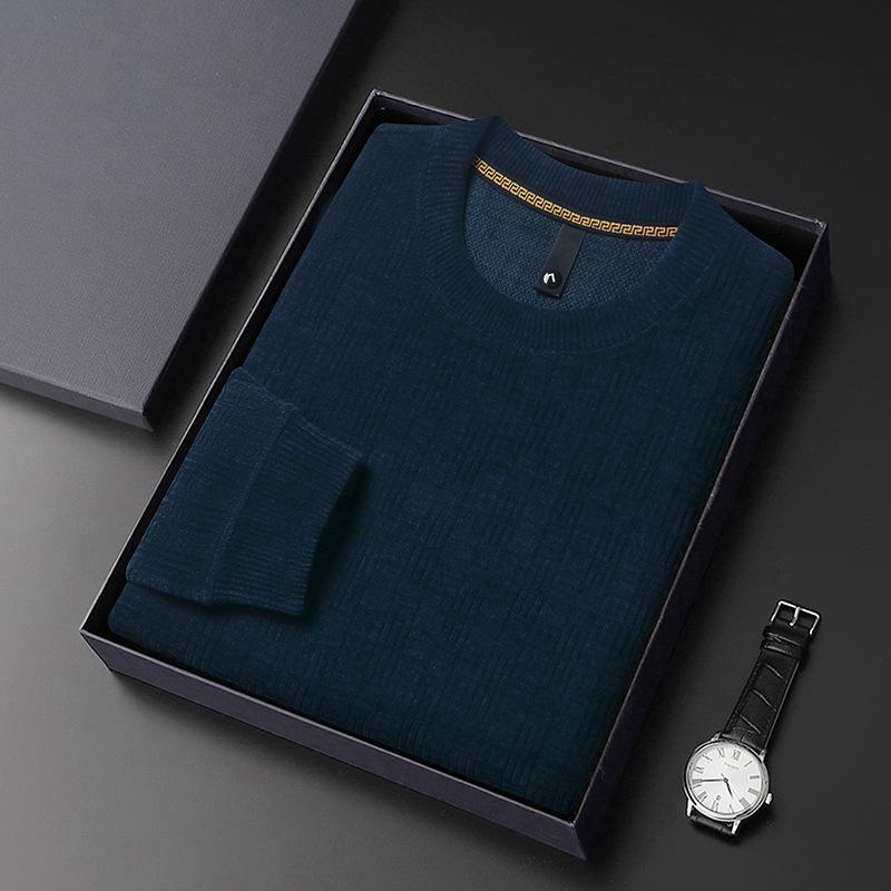 Тонкая мужская толстовка с капюшоном из шенилла на весну и осень с круглым вырезом — фото 8