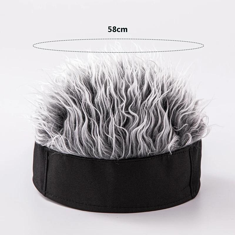 Casquette de Baseball pour hommes et femmes, bonnet, perruque, chapeau amusant, cheveux courts, respirant, doux, pour fête, toupet, plein air