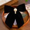 Velvet Big Bow Hairpin For Woman Girls Vintage Elegant Hairpins Head Half-Tie Headdress Exquisite Hair Accessories Gifts