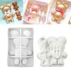 Baking Epoxy Resin Cake Mold 3D Bear Chocolate Mold Silicone Mold Breakable Large Size