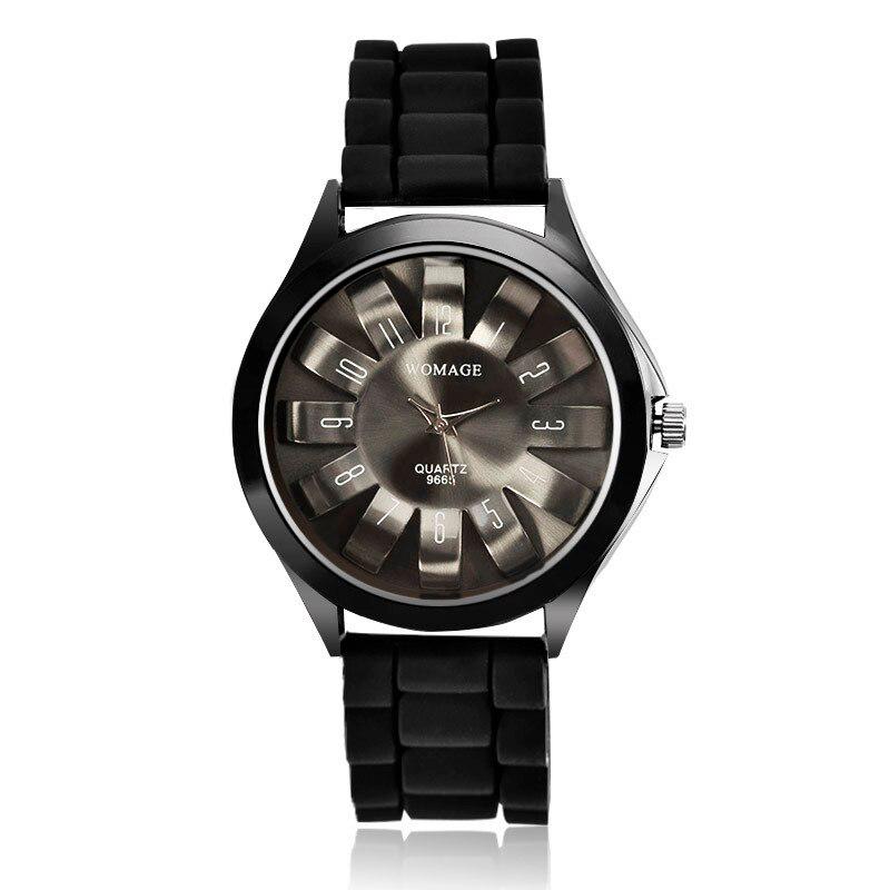 Marca de lux WOMAGE moda otel floare crizantema dama cauciuc curea ceas rochie