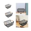 Metal Wire Bin Basket with Wooden Handle Container Multifunctional Kitchen Organizer Fruit Basket for Home Office Lightweight