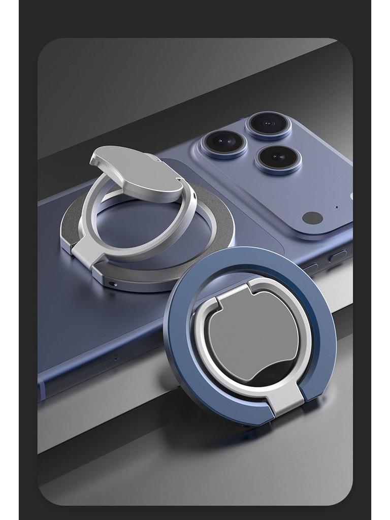 Universal Double-Sided Magnetic Phone Holder Ring for Apple & Android - Multi-functional Desktop Stand