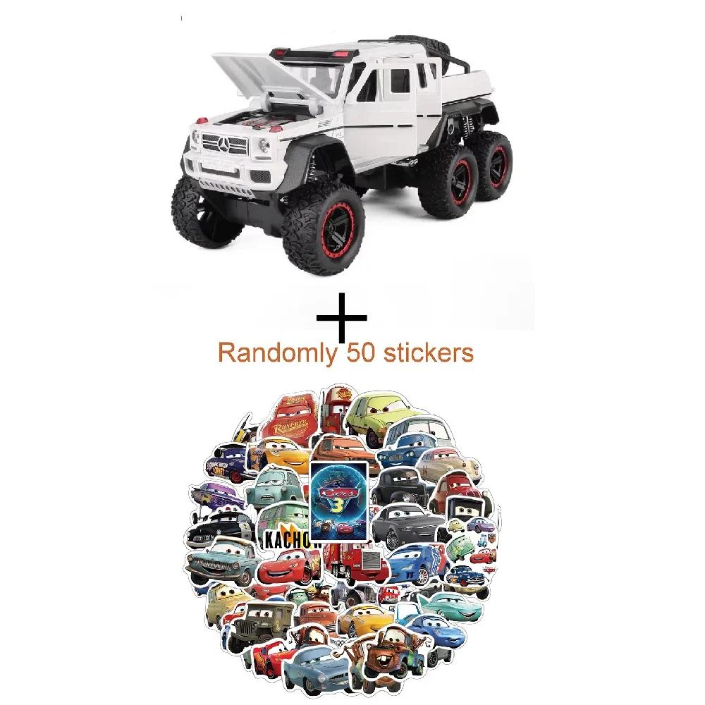 1:22 G63 6x6 Car Model Toy Alloy Diecast Sound Light Pull Back Models Shock Absorption Off-road Vehicles Models Christmas Gifts