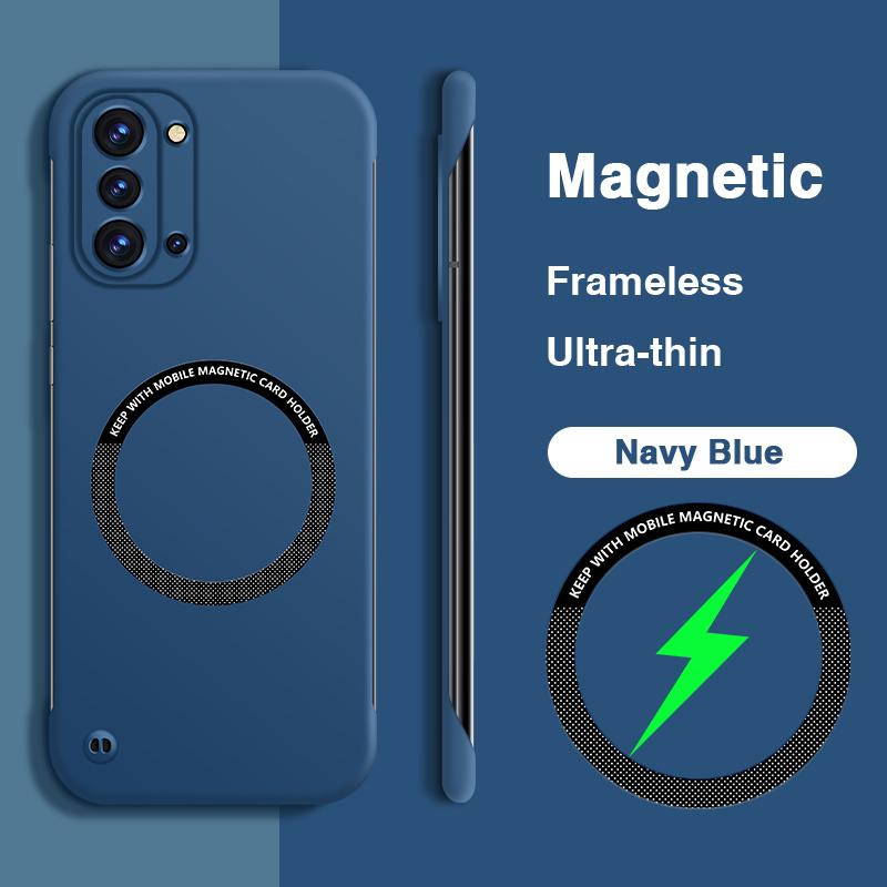 

Frameless Hard Phone Case for OPPO Reno 4 Reno4 Pro SE 4Pro 4SE 5G Magnetic Wireless Charging Original Thin Back Covers Carcasas OPPO Reno4 SE