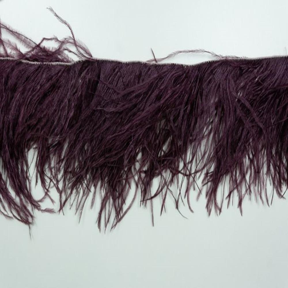 FeatherHigh Quality Ostrich Feather Trim Fringe Natural Ostrich Feather Ribbon Trimming for Party Dress Sewing Wedding Accessories 1 M