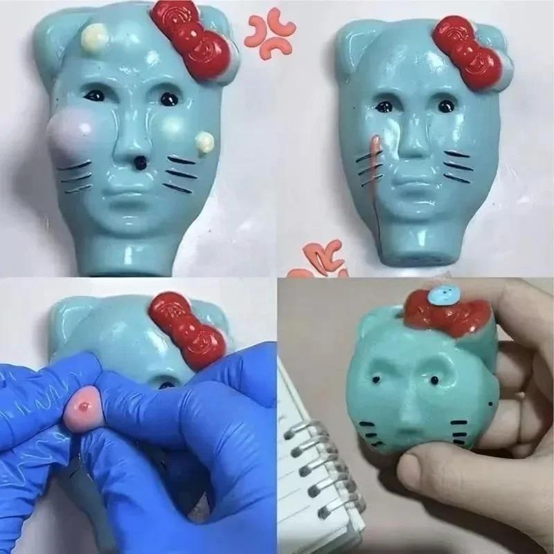 Weird Alien Pimple Popping Toy - Reusable Stress Relief with Filler Tools Fun Sensory Fidget for ADHD & Anxiety Relief Games