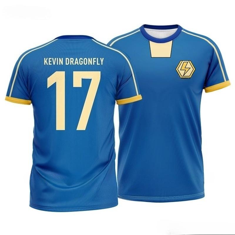 

Vintage Jersey Inazuma Eleven Kaio Cosplay Anime T-shirt 3D Print Football Team Uniform Summer Men Women Sport Soccer Top 4XL