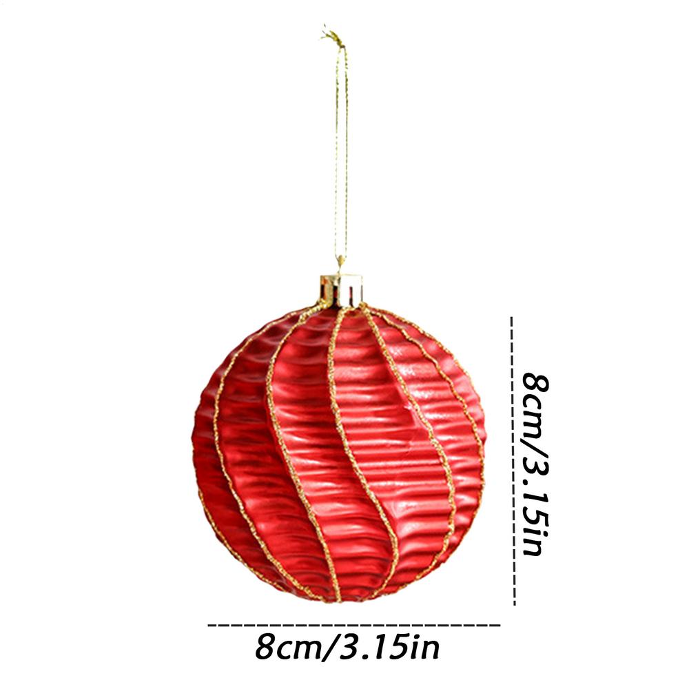 Christmas Tree Balls 2 Pieces Decoration Pendant 8cm Vintage Christmas Decorations For Indoor Outdoor Party Home Family Friends