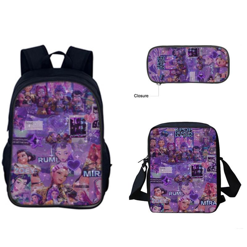 Set Zaino Kpop Hunterxhunter Con Poliestere Traspirante Per L'Uso Scolastico