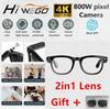 2-in-1 4K Smart AI Brille 800 Megapixel AI Aufnahme Kamera HD Foto Video Sprachanruf Übersetzung Wasserdicht Bluetooth AI Brille