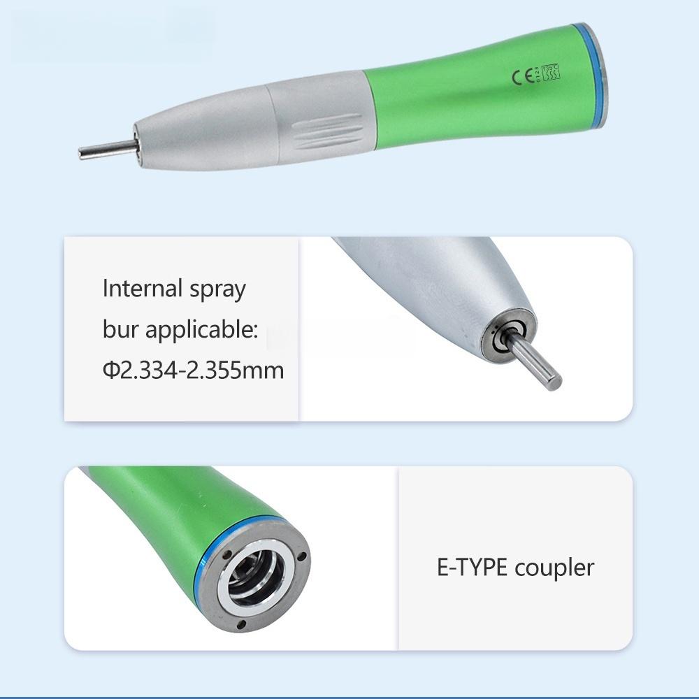 2/4Holes Turbine Handpiece Green Low Speed Handpiece Kit Air Turbine Straight Contra Angle Air Motor Inner Water Spray