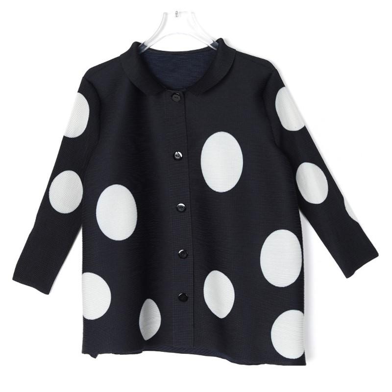 oversized Polka Dot vintage shirts & blouses for blouse Casual loose summer tops women button up shirt