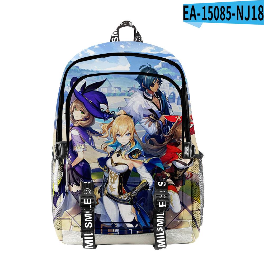 Trendy Popular Genshin Impact Student School Bags Unisex 3D Print Oxford Waterproof Notebook multifunction Travel Backpacks